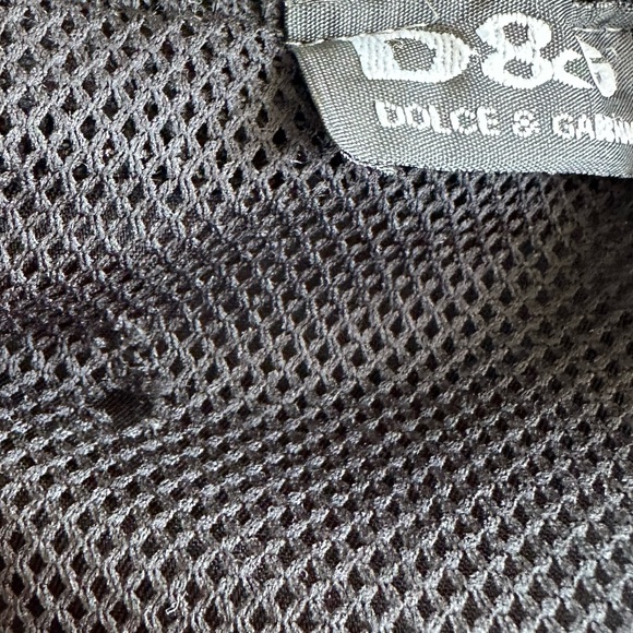 Dolce & Gabbana Vtg. Y2K black satin Bomber jacket embroidery Logo S - Picture 4 of 15